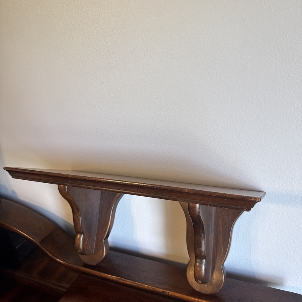16" Vintage Wood Wall Mount Shelf Country Cottage - Picture 2 of 14